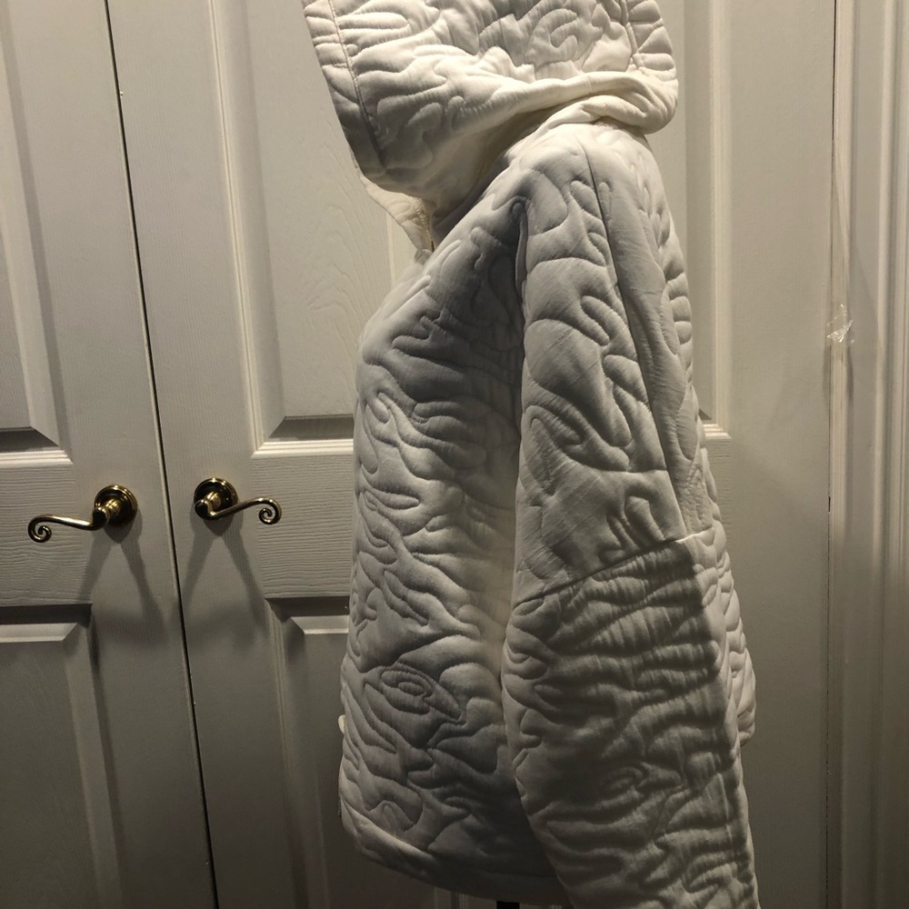 GAP FIT OFF WHITE QUILTED HOODIE - Picture 3 of 10